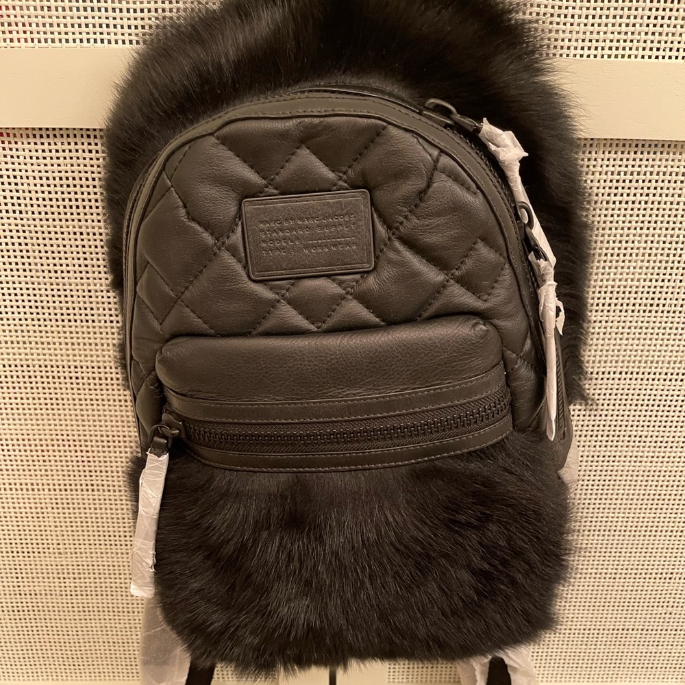 Marc by Marc Jacobs Biker Shearling Sheepskin Backpack